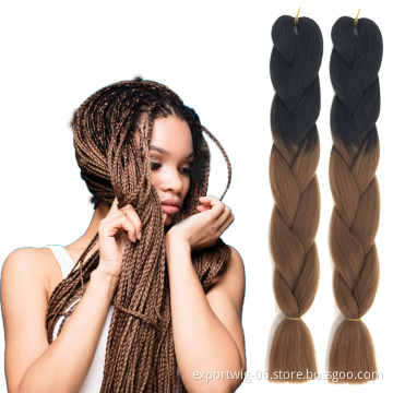 Crochet Synthetic Braiding Hair for Braiding Bulk Extensions Ombre Twist Crochet Braiding Hair Wholesale Spiral Curly Jumbo